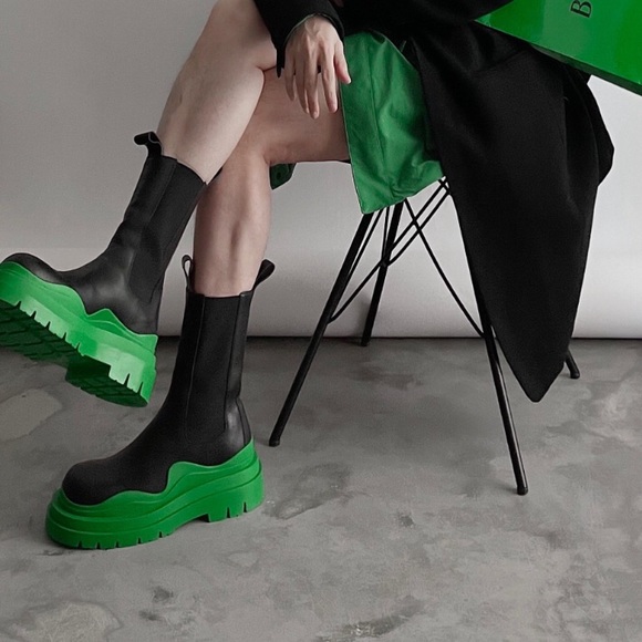 Bottega Veneta Other - Bottega Veneta Tire Boots Black Green Sole